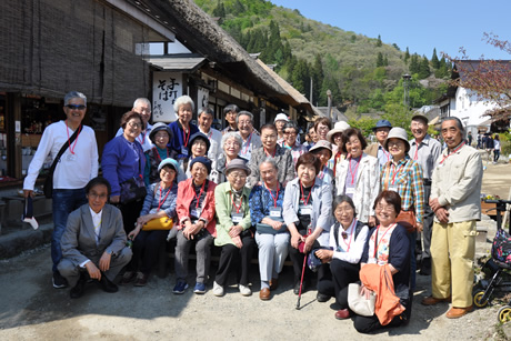 患者会旅行会。記念写真